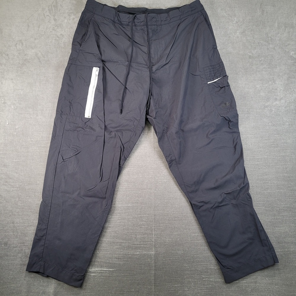 Nike Cargo Pants Y2K Mens Med Black Techwear Gorpcore Lightweight Trousers